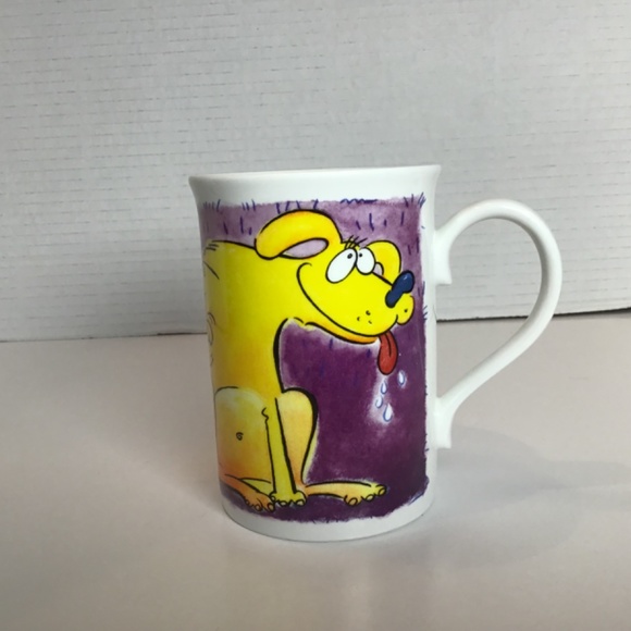 VTG Duchess Fine Bine China Whimsical Scratching Dog Mug - Picture 2 of 8